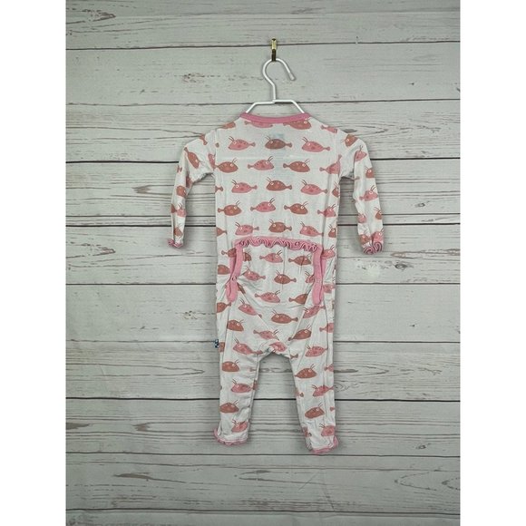 Kickee Pants Fish Pajamas 3-6 Months - Picture 4 of 4